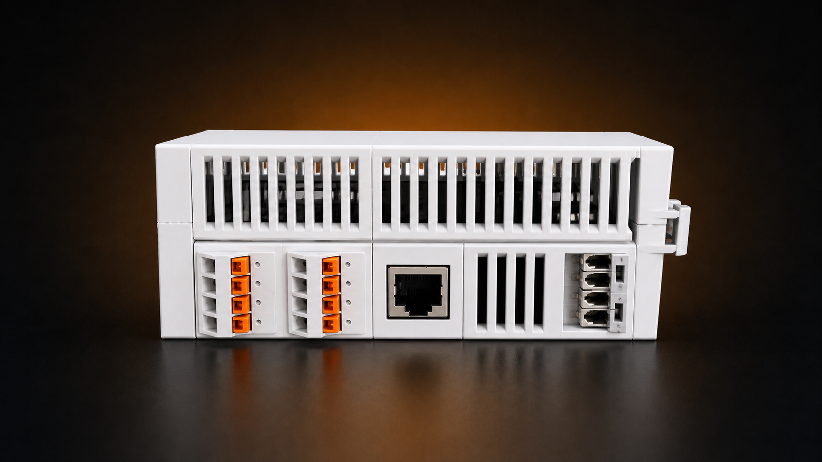 SensoBlock angled view with ports